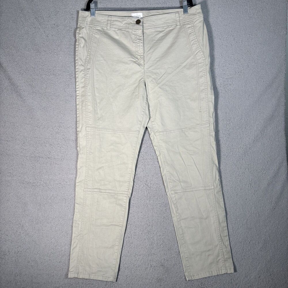 Chico's Cream Straight-Leg Utility Pants